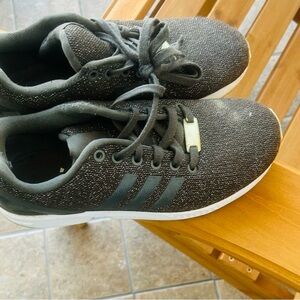 Adidas Charcoal Sneakers with White Trim